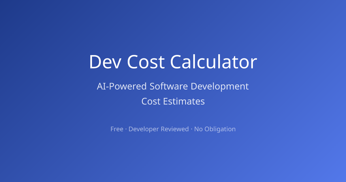 Free AI-Powered Software Development Cost Calculator